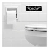 Please Do Not Flush Indoor/outdoor Wall Sign, 9" X 3", Black Face, White Graphics, 3/pack