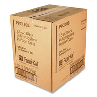 Portion Cups, 1.5 Oz, Black, 250/sleeve, 10 Sleeves/carton