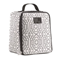 Lunch Bag, 8 X 6 X 10, Black And White Geometric