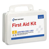 Ansi 2021 First Aid Kit For 25 People, 94 Pieces, Plastic Case