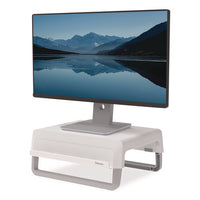 Breyta Monitor Stand, 13.94" X 11.97" X 3.23" To 5.9", White, Supports 33 Lb