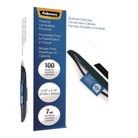 Laminating Pouches, 7 Mil, 3.75" X 2.25", Clear Gloss, 100/pack