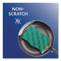 Scrunge Non-scratch Scrub Sponge, 2.63" X 4.25", 1" Thick, Green/blue, 2/pack