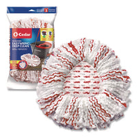 Ezwring Deep Clean Refill, Patented Microfiber, Custom Size For Ez Wring Mop Systems, Red/white, 4/carton