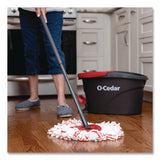 Ezwring Deep Clean Refill, Microfiber, Custom Size For Ez Wring Mop System, Red/white