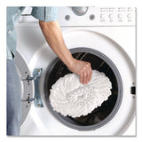 Ezwring Spin Mop Refill, Patented Microfiber, Custom Size For Ez Wring Mop Systems, White, 2/pack, 4 Packs/carton