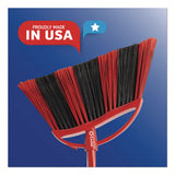 One Sweep Broom With Dustpan, 53.88" Handle, Red/black/gray