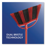 One Sweep Broom With Dustpan, 53.88" Handle, Red/black/gray