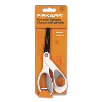 Premier Softgrip Nonstick Scissors, 9.75" Long, 8" Cut Length, Offset White Handle