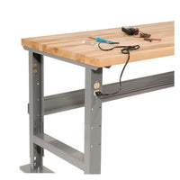 Light Duty Butcher Block Top Adjustable Height Workbench, 800 Lbs, 72 X 30 X 36 To 43, Gray, Ships In 1-3 Business Days