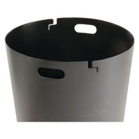 Outdoor Slatted Steel Trash Can, 36 Gal, Black, Ships In 1-3 Business Days