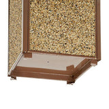 Stone Panel All Weather Trash Receptacle Urn, Open Ashtray Top, 24 Gal, Steel, Brown, Ships In 1-3 Business Days