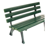 Recycled Plastic Benches With Back, 48 X 23 X 28, Green