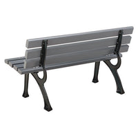 Recycled Plastic Benches With Back, 48 X 23 X 28, Gray, Ships In 4-6 Business Days, Ships In 1-3 Business Days