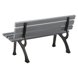 Recycled Plastic Benches With Back, 48 X 23 X 28, Gray, Ships In 4-6 Business Days, Ships In 1-3 Business Days