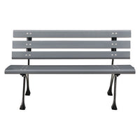Recycled Plastic Benches With Back, 48 X 23 X 28, Gray, Ships In 4-6 Business Days, Ships In 1-3 Business Days