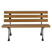 Recycled Plastic Benches With Back, 48 X 23 X 28, Tan