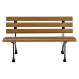 Recycled Plastic Benches With Back, 48 X 23 X 28, Tan