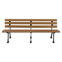 Recycled Plastic Benches With Back, 72 X 23 X 28, Tan, Ships In 4-6 Business Days, Ships In 1-3 Business Days