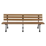 Recycled Plastic Benches With Back, 72 X 23 X 28, Tan, Ships In 4-6 Business Days, Ships In 1-3 Business Days