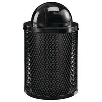 Outdoor Diamond Industrial Steel Trash Can, 36 Gal, Black, Ships In 1-3 Business Days