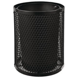 Outdoor Diamond Industrial Steel Trash Can, 36 Gal, Black, Ships In 1-3 Business Days