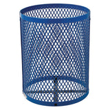 Outdoor Diamond Steel Trash Can, 36 Gal, Dome Lid, Blue, Ships In 1-3 Business Days
