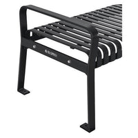 Steel Slat Flat Bench, 70 X 24 X 24.25, Black