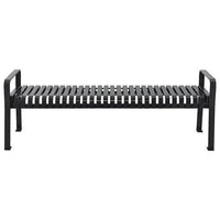 Steel Slat Flat Bench, 70 X 24 X 24.25, Black