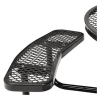 Expanded Steel Picnic Table, Round, 46" Dia X 29.5"h, Black Top, Black Base/legs, Ships In 1-3 Business Days