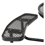 Expanded Steel Picnic Table, Round, 46" Dia X 29.5"h, Black Top, Black Base/legs, Ships In 1-3 Business Days