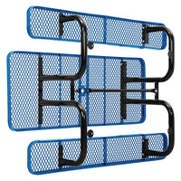 Expanded Steel Picnic Table, Rectangular, 72 X 62 X 29.5, Blue Top, Blue Base/legs, Ships In 1-3 Business Days