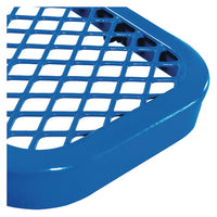 Expanded Steel Bench With Back, 72 X 24 X 33, Blue, Ships In 1-3 Business Days