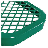 Expanded Steel Bench With Back, 72 X 24 X 33, Green, Ships In 1-3 Business Days