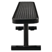 Expanded Steel Flat Bench, 72 X 14.5 X 18, Black