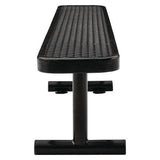 Expanded Steel Flat Bench, 72 X 14.5 X 18, Black