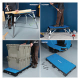 4-in-1 Portable Workbench W/power Strip, 300 To 500 Lbs, 38.56 To 53 X 19.86 To 32.28 X 3.56 To 30.5