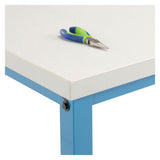 Adjustable Height Heavy Duty Workbenches, 5,000 Lbs, 48 X 36 X 31.63 To 43.63, White/blue, Ships In 1-3 Business Days