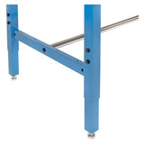 Adjustable Height Heavy Duty Workbenches, 5,000 Lbs, 72 X 30 X 31.63 To 43.63, White/blue, Ships In 1-3 Business Days