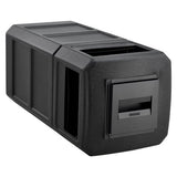 Square Plastic Waste Receptacle, Ashtray Lid With Open Sides, 42 Gal, Black