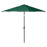 Outdoor Umbrella With Tilt Mechanism, 102" Span, 94" Long, Green Canopy, Black Handle, Ships In 1-3 Business Days