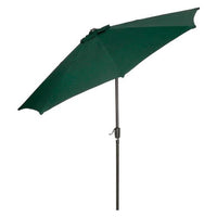 Outdoor Umbrella With Tilt Mechanism, 102" Span, 94" Long, Green Canopy, Black Handle, Ships In 1-3 Business Days