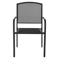 Interion Mesh Cafe Table And Chair Sets, Round, 48" Dia X 29"h, Black Top, Black Base/legs