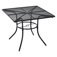 Interion Mesh Cafe Table And Chair Sets, Square, 48 X 48 X 29, Black Top, Black Base/legs, Ships In 1-3 Business Days