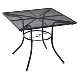 Interion Mesh Cafe Table And Chair Sets, Square, 36 X 36 X 29, Black Top, Black Base/legs, Ships In 1-3 Business Days