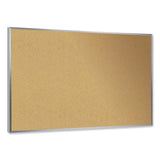 Aluminum-frame Natural Corkboard, 46.5 X 36, Tan Surface, Satin Aluminum Frame, Ships In 7-10 Business Days