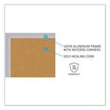 Aluminum-frame Natural Corkboard, 46.5 X 36, Tan Surface, Satin Aluminum Frame, Ships In 7-10 Business Days