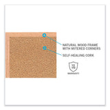 Natural Cork Bulletin Board With Frame, 36 X 24, Tan Surface, Natural Oak Frame, Ships In 7-10 Business Days