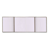 Visuall Pc Whiteboard Cabinet, Beige Fabric Bulletin Board Exterior Doors, 36x24, Aluminum Frame, Ships In 7-10 Business Days