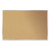 Aluminum-frame Natural Corkboard, 60.5 X 48.5, Tan Surface, Satin Aluminum Frame, Ships In 7-10 Business Days